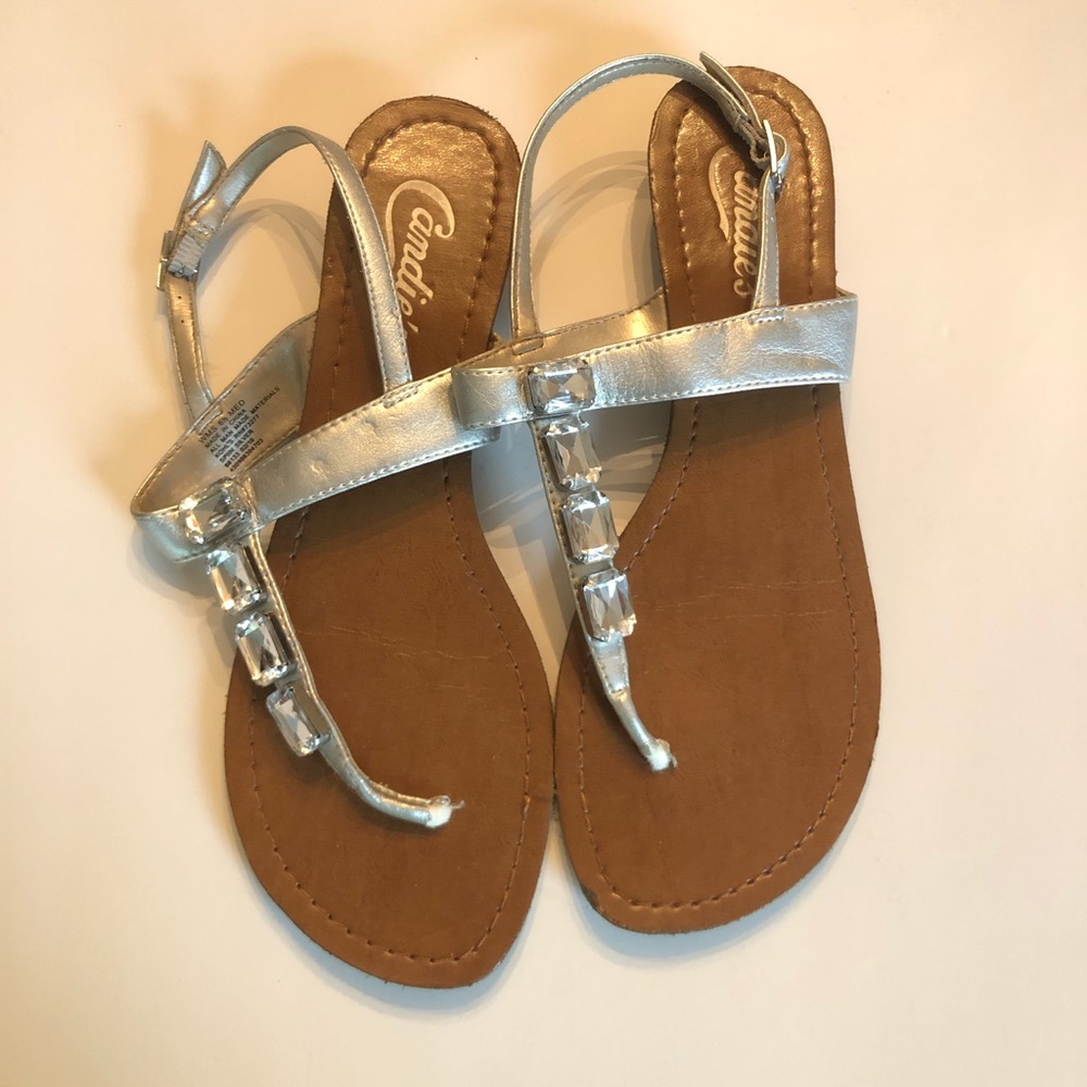 Candie’s Silver Sandals